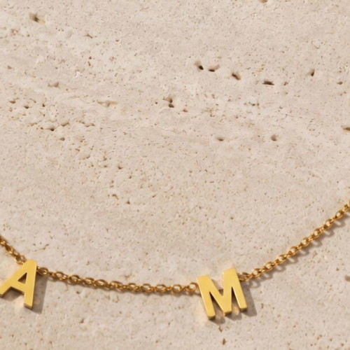 Munimal necklace "MAMA" gold tone new