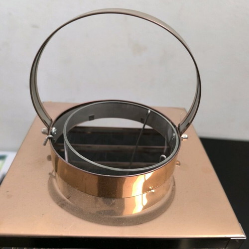 Bronze-colored candle lanterns like new, set of 2