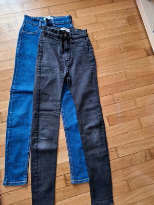Σετ τζιν skinny Bullandbear μεταχειρισμένα για κορίτσια, μαύρο και μπλε, νούμερο 34