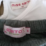 Evita leggings set for 6-year-old girl like new, white and gray