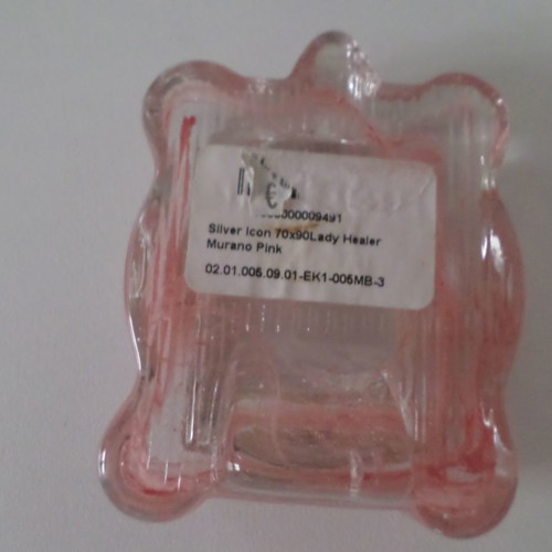 Silver icon on Murano glass new, with packaging