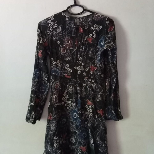 Zara Woman spring dress like new, black multicolor, size XS