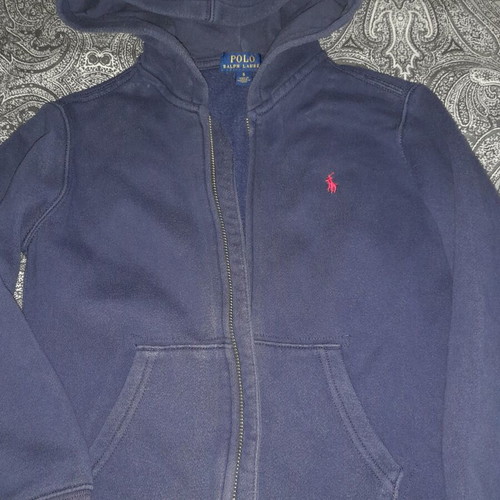 Polo Ralph Lauren hoodie jacket used, blue, for ages 5-6