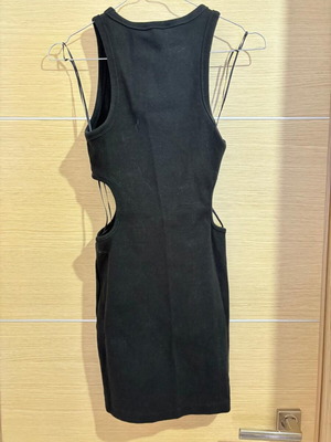 Zara Mini fitted dress with side cutout like new, black, size S