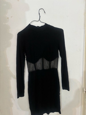 Shein dress with see through details like new, black, size M