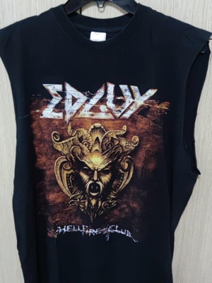 Edguy Hellfire Club Worldwide 2004 XL T-shirt used with cut sleeves