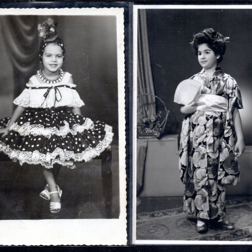 Photographs used, pack of 4 costume postcards with children