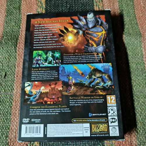 World of Warcraft Cataclysm used, collectible PC game box