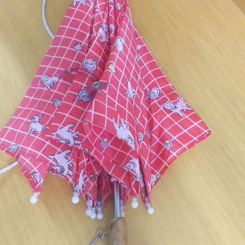 Vintage children's umbrella new with discoloration