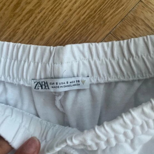 Zara baggy sweatpants, white, size S