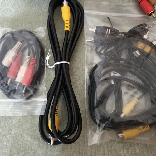 Various audio and video cables and adapters like new, pack