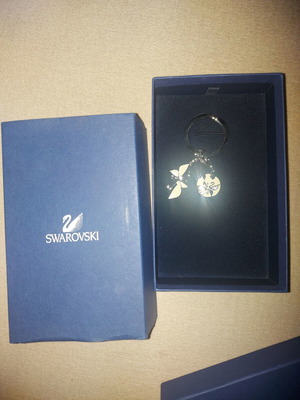 Swarovski Signature Swanflower Key Ring unused, silver