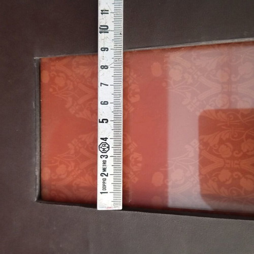 Photo frame with dark brown leatherette like new