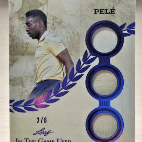 Pele card with game used patch, limited edition 2 of 6