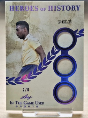 Pele card with game used patch, limited edition 2 of 6