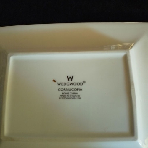 Wedgwood Cornucopia tray dish like new, bone china porcelain with 22k gold
