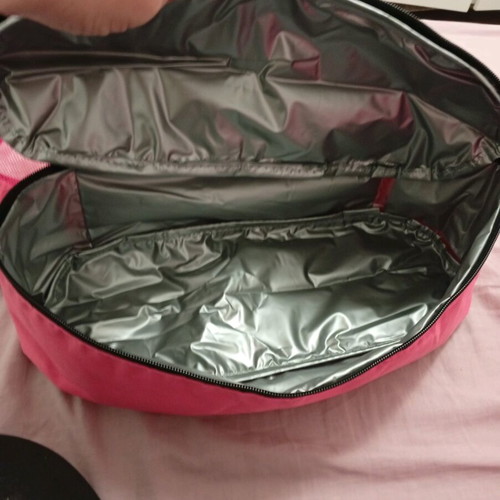 Shoulder beach bag like new with cooler pink