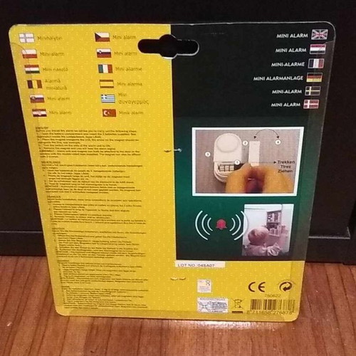 Mini alarms new, pack of three in packaging