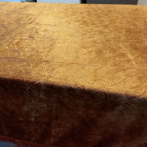 Velvet Tablecloth Mustard Gold 150x180 cm Lightweight Velour