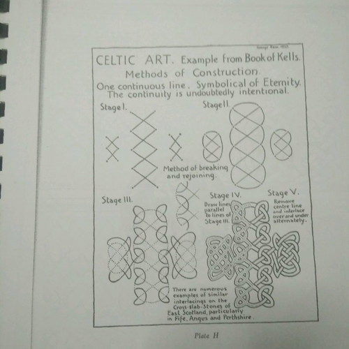 Celtic art book used with instructions and sketches