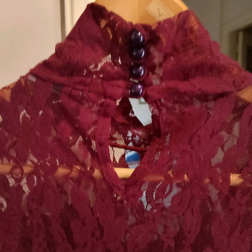 Rossodisera bodysuit size M like new, burgundy red