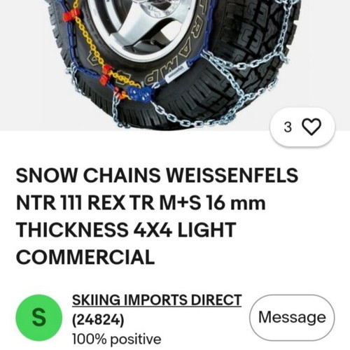 Weissenfels Rex TR 4x4 Snow Chains new for Jeep Mini Van