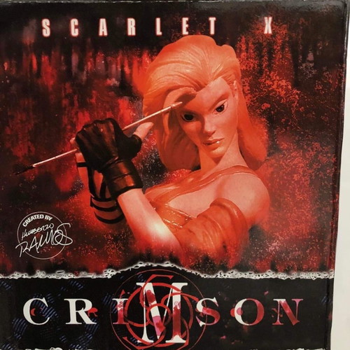 Crimson set of 5 busts new, based on Humberto Ramos art