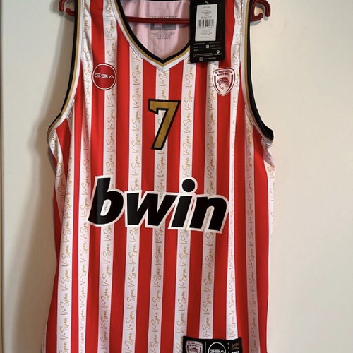GSA Olympiacos B.C. Anniversary Spanoulis Limited Edition Men's Basketball Jersey new