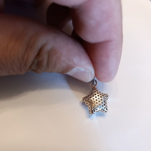 925 Silver Star Motif Pendant like new