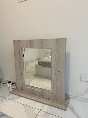 Mirror wooden framed tabletop like new