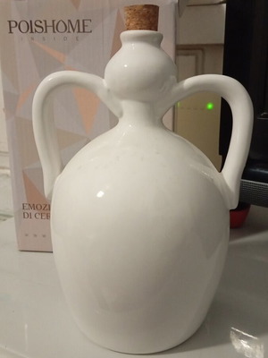 Ceramic Italian decorative vase new, amphora shape 20cm
