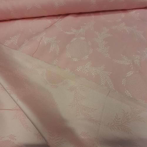 Pink jacquard fabric, double-sided, 1.80m width