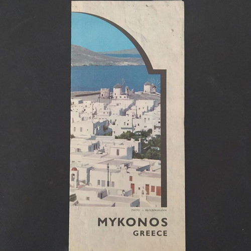 Vintage Mykonos-Delos tourist brochure 1962, like new