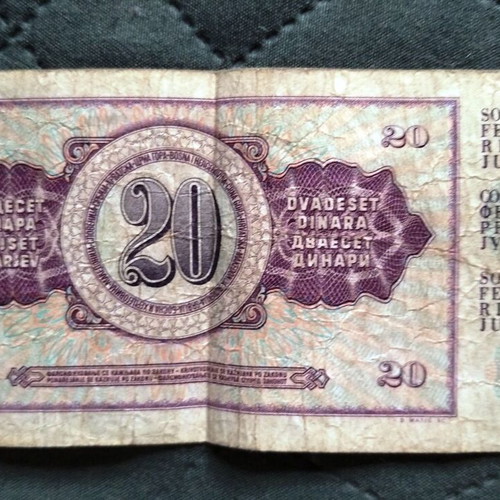 Old banknotes used from Yugoslavia, Brazil, USA