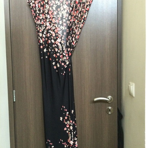 Wrap midi dress like new, colorful, fits M and L