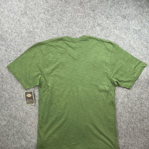 Dickies men's medium green V-neck T-shirt, 100% cotton