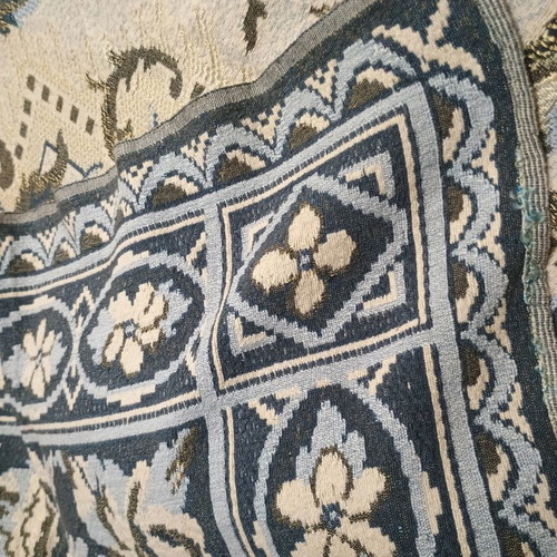 Vintage large rihthari kouverli with embossed floral pattern, used