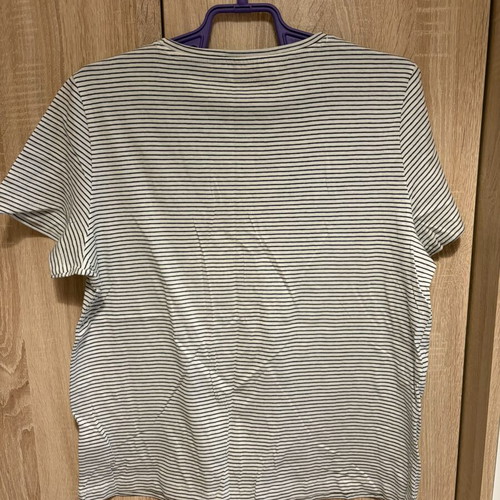 Tom Tailor short-sleeve t-shirt new, embossed design, white and blue, XL