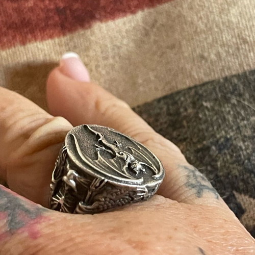 Authentic Johnny Depp Hollywood Vampires silver 925 ring like new