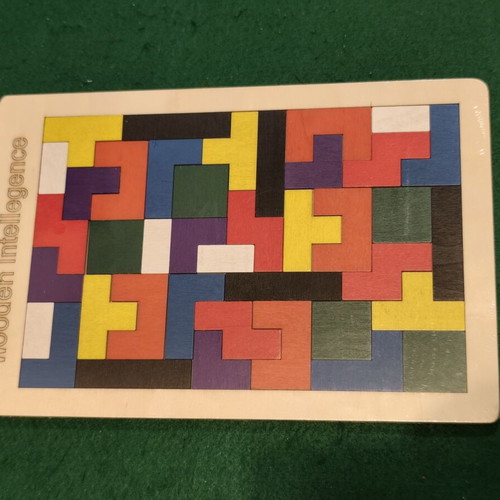 Wooden Intelligence Russian Block educational puzzle Tetris type