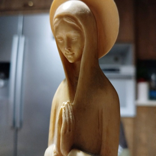 Handmade sculpture of Panagia by sculptor A. Santini like new