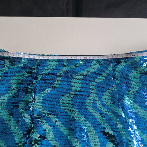 Zara mini skirt with sequins like new, blue and turquoise