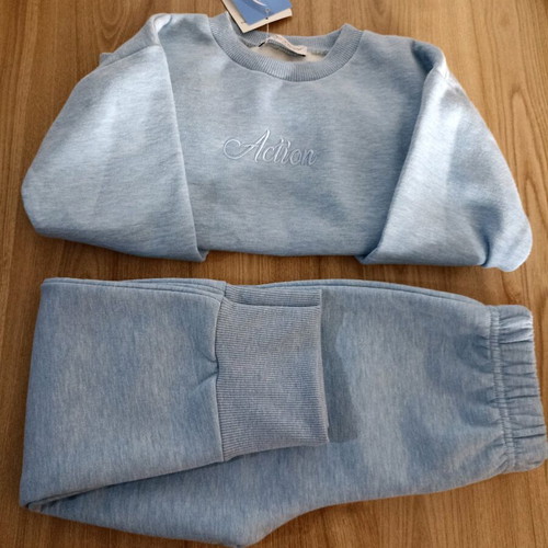 Girls' tracksuit set new, size 6 years, sky blue