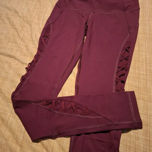 Victoria's Secret Sport Knockout Tight like new, burgundy with lace details