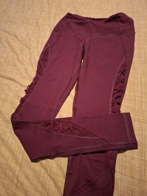 Victoria's Secret Sport Knockout Tight like new, burgundy with lace details