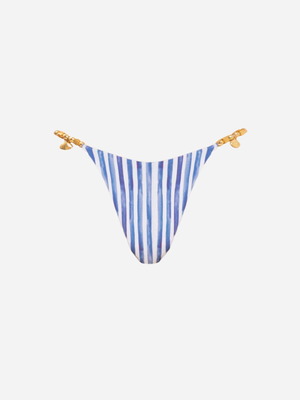 Vassia Kostara Aegean bikini bottom M, pack of 3, white and blue