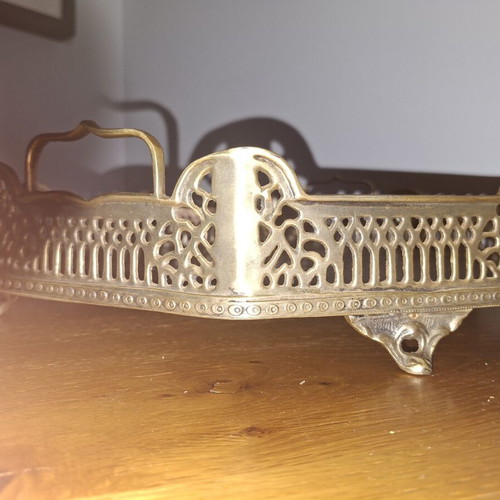 Silver-plated or bronze tray 1960-70s with aristocratic symbols
