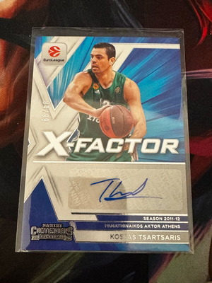 2025-26 Panini Contenders Euroleague Kostas Tsartsaris X-Factor Auto /99