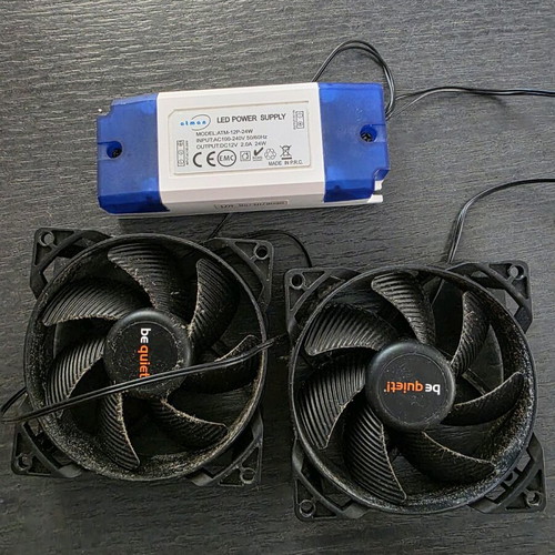 Aquarium fans be quiet with transformer 220v to 12v used