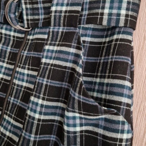 Oasis checked dress with zipper, size M, like new, black and blue
